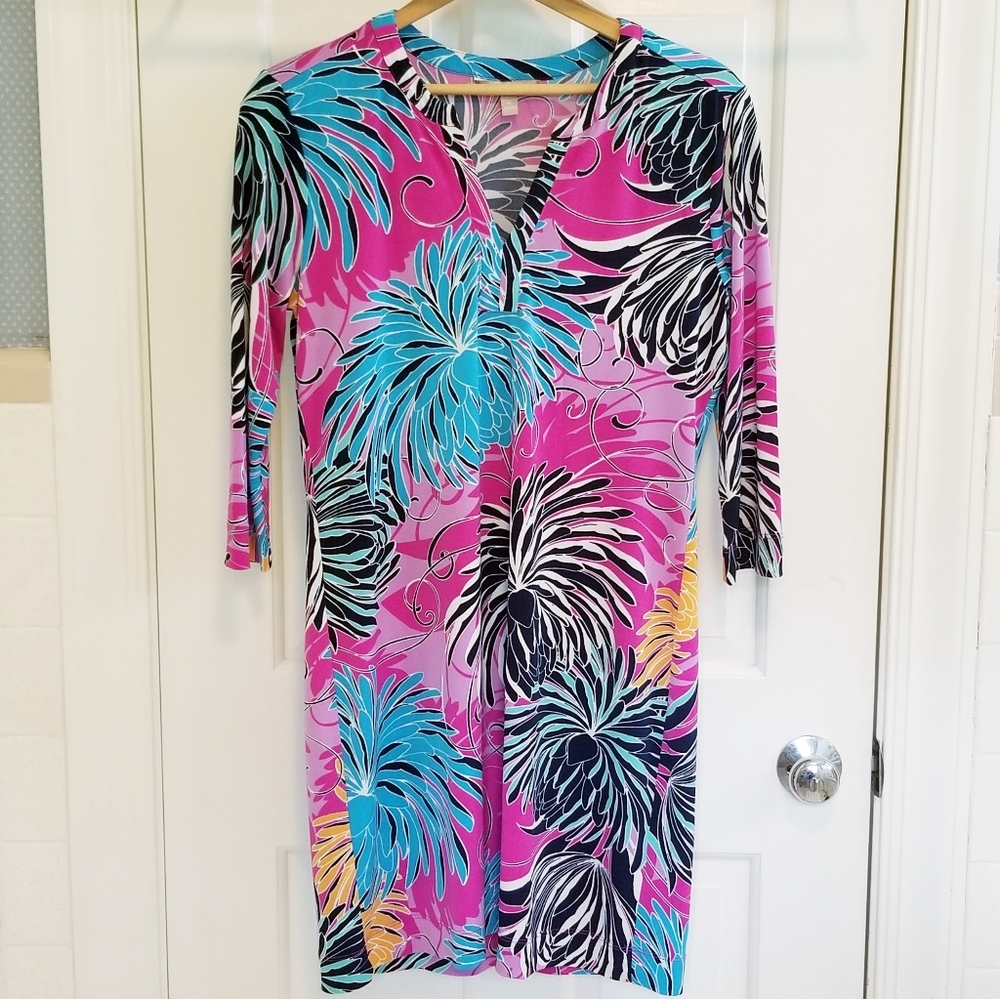 Banana Republic tropical stretchy dress